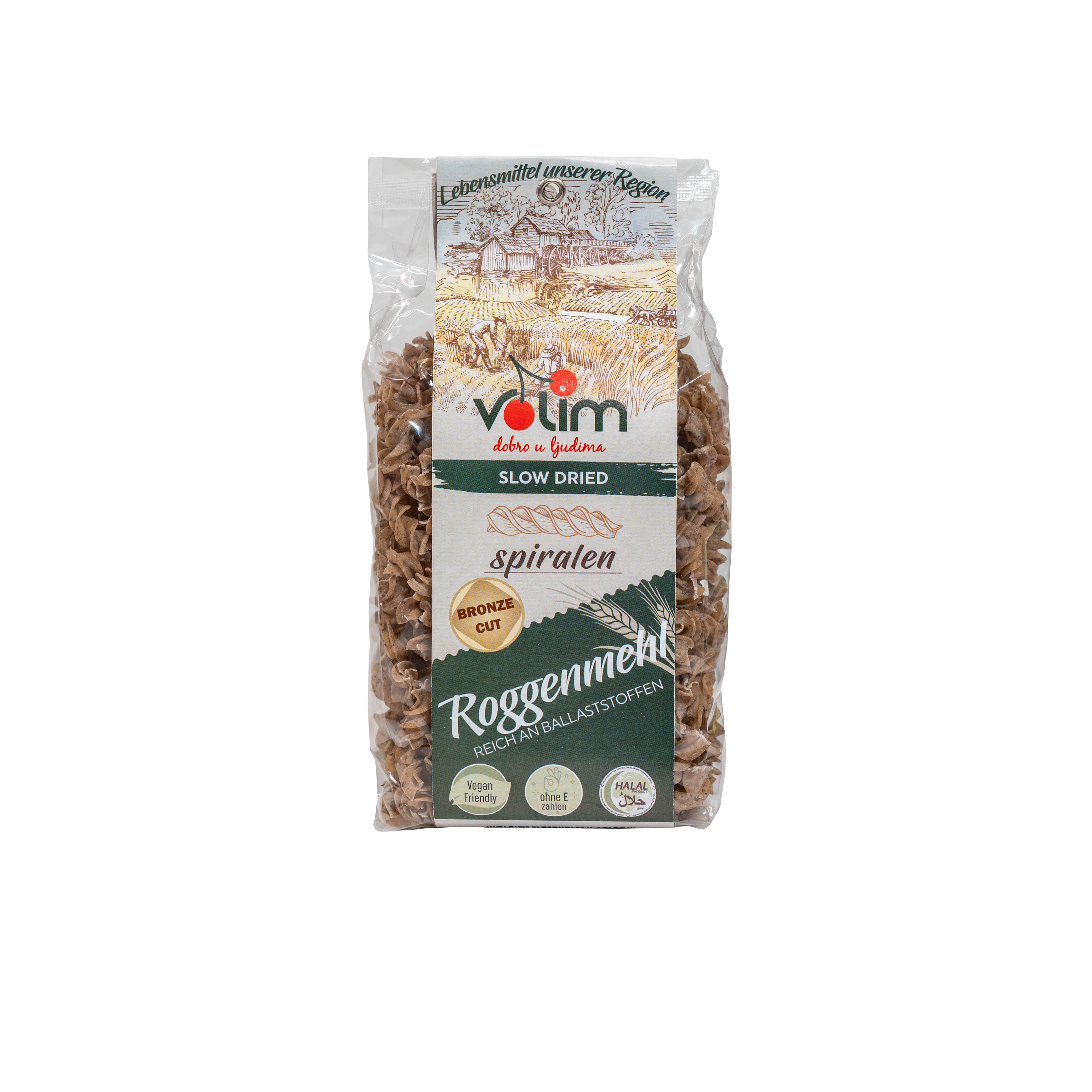 Pasta Spiralen Roggenmehl 250g