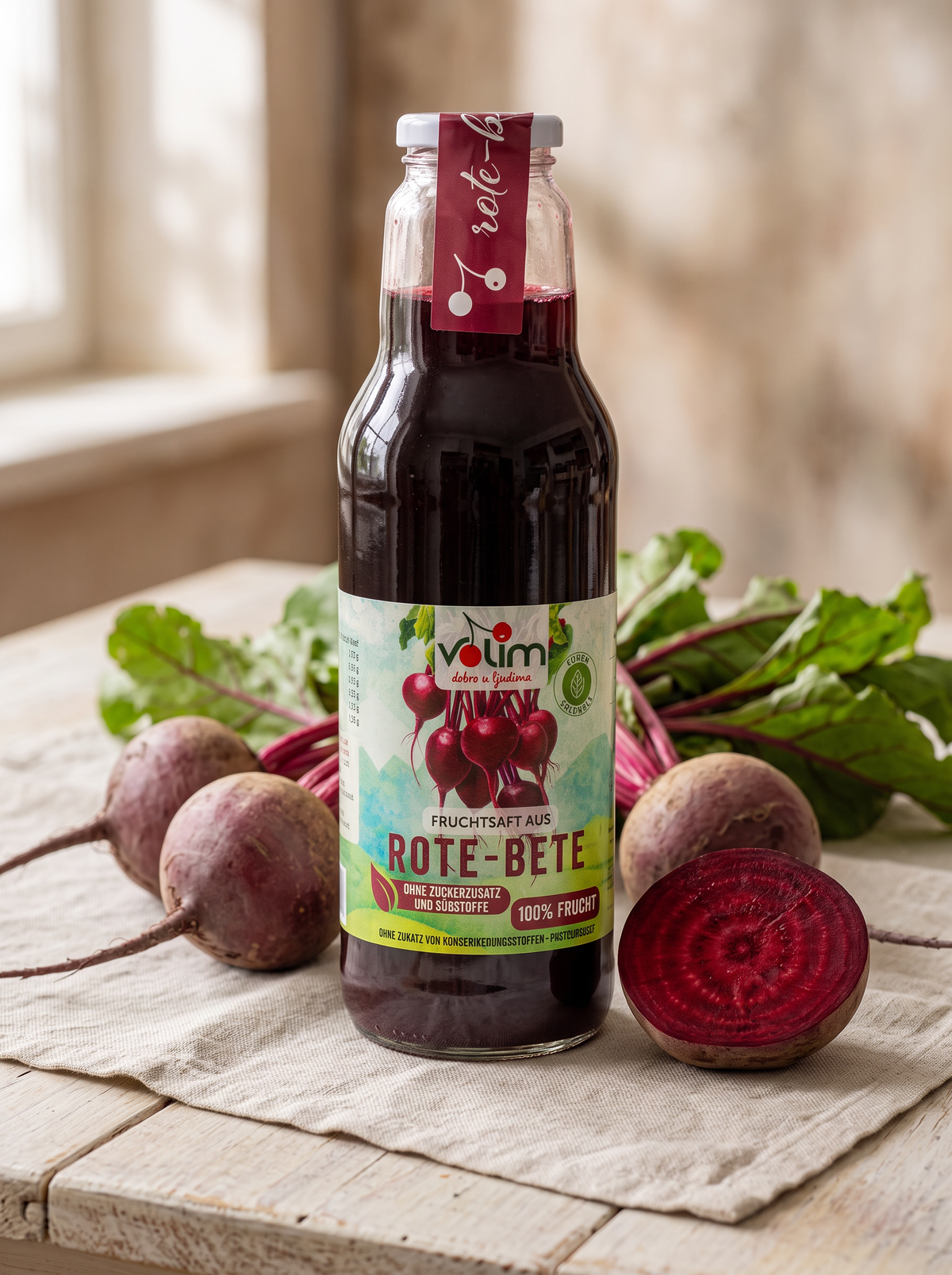 Volim Rote Bete Saft 750 ml – 36-Tage-Vorrat, 9+3 gratis