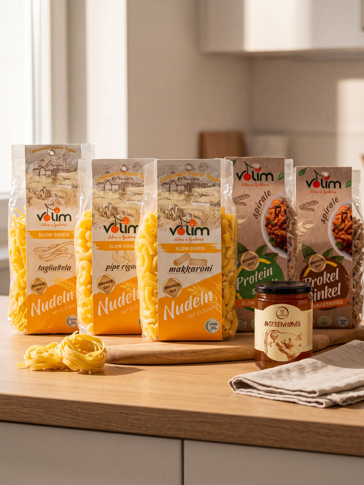 Sportler-Paket – Detailansicht der Säfte und Pasta